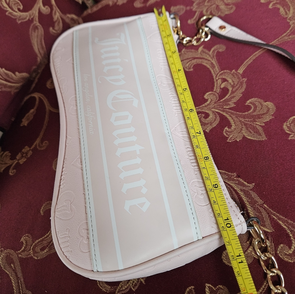 Juicy Couture y2k vintage Pale Pink and White Shoulder Bag - Picture 8 of 14